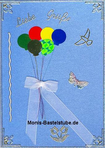 Grußkarte mit Hang on Stanzer - Liebe Grüße