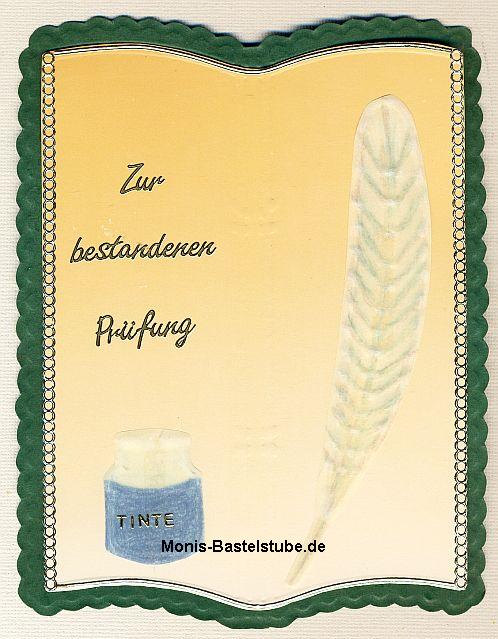 Buchkarte zur bestandenen Prüfung