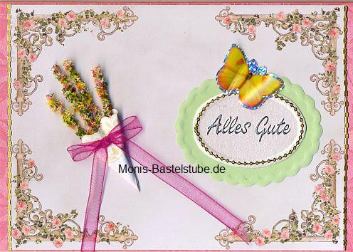 Grußkarte - Alles Gute - mit Flower Soft Blumenstrauß