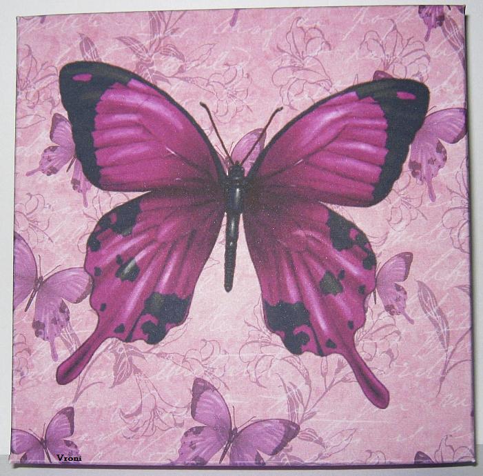 Quadratische Box Schmetterling. Debbi Moore Shabby Chic Butterflies and Flowers..jpg