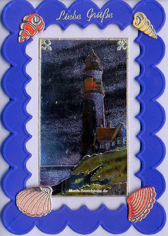 Grußkarte - Maritime Landschaft mit Leuchtturm