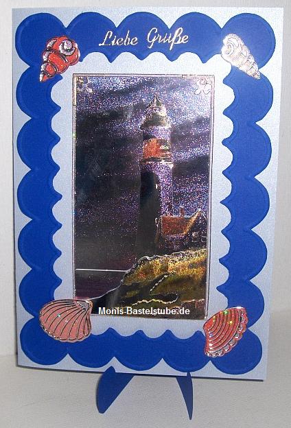 Grußkarte - Maritime Landschaft mit Leuchtturm
