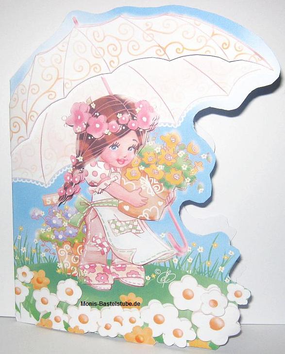 Shapedcard - Mädchen auf der Blumenwiese. Simpler Times.jpg