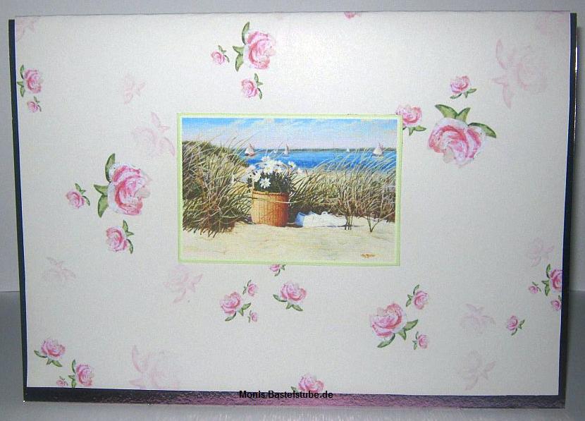 Grußkarte - verträumtes Cottage am Meer - Rückseite - mit Tom Mielko - Sommer Buch.jpg
