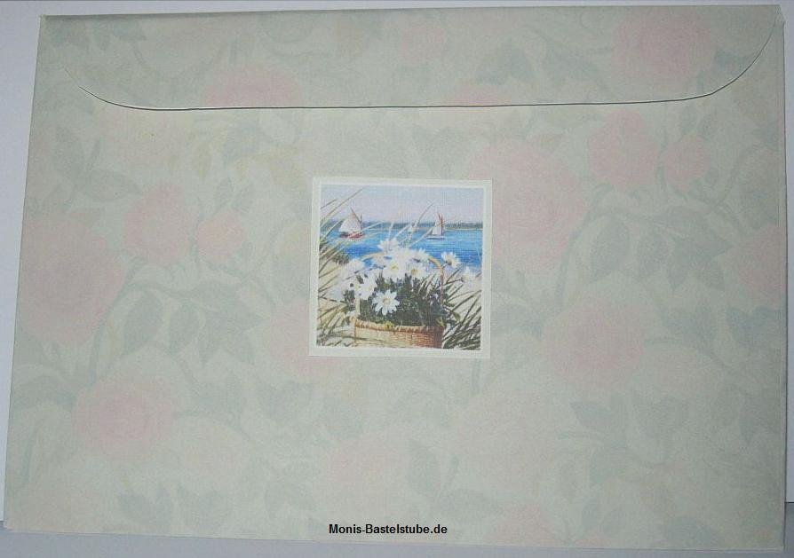 Grußkarte - verträumtes Cottage am Meer - Briefumschlag Rückseite mit Tom Mielko - Sommer Buch.jpg