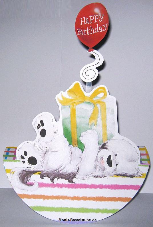Rocker-Card-Hund-mit-Geschenk-und-Luftballon-ShaggyDogTails.jpg