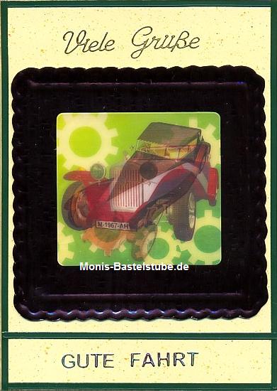 Grußkarte - Gute Fahrt - mit Wackelbild