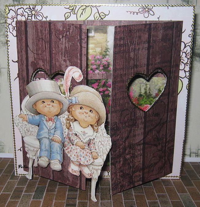 Karte mit Fensterläden. Gartenblick. Discover Italy. Dutch Doobadoo..jpg