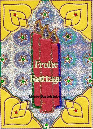Grußkarte - Frohe Festtage mit Prägeboard - Ultimate