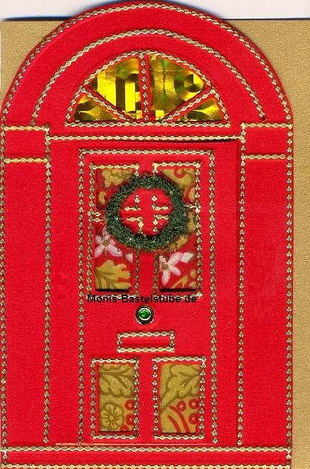 Grußkarte - weihnachtliche Tür - Greetings Board-Flower Soft