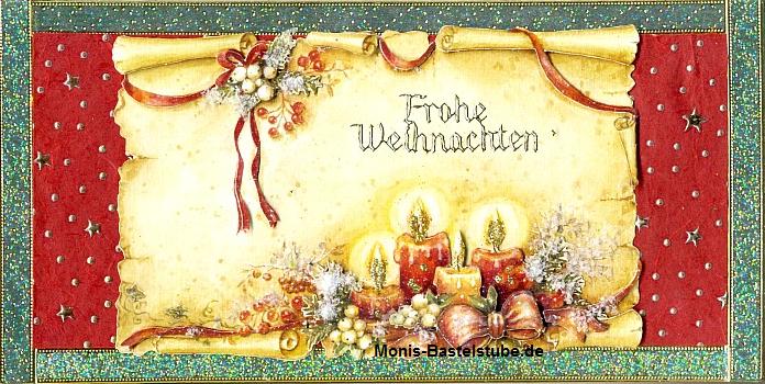 Grußkarte - Frohe Weihnachten - Din-lang