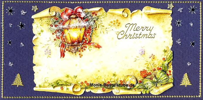Grußkarte - Merry Christmas - Din-lang