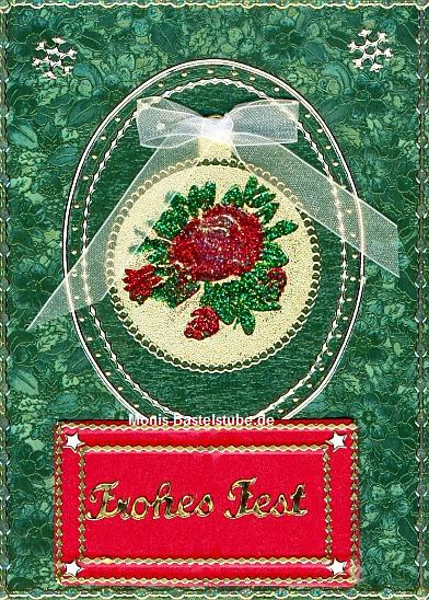 Grußkarte - Frohes Fest mit Prägeboard Majestic