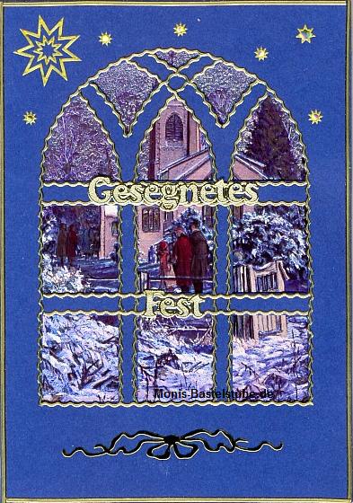 Grußkarte - Gesegnetes Fest mit Metall-Gravur
