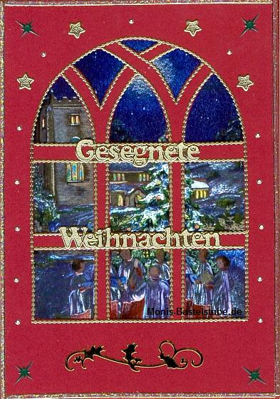 Grußkarte - Gesegnete Weihnachten mit Metall-Gravur