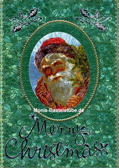 Grußkarte - Merry Christmas mit Metall-Gravur