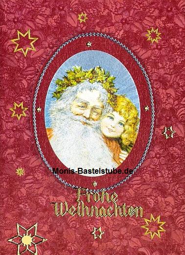 Grußkarte - Frohe Weihnachten mit Metall-Gravur