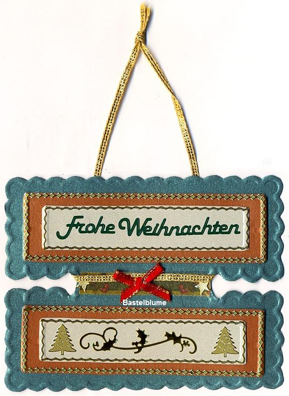 Minikarte Anhänger / Frohe Weihnachten