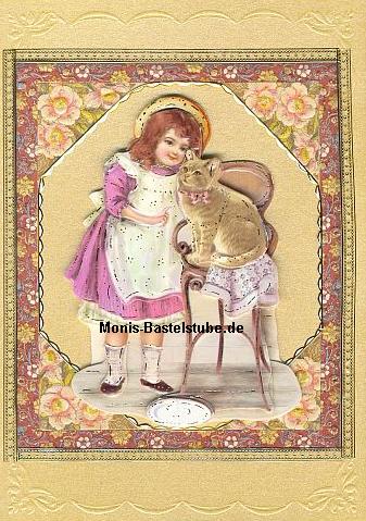 Mädchen mit Katze